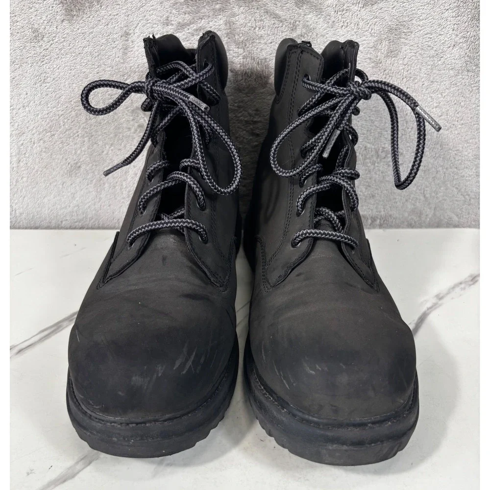 Ozark Trail Work Boots Mens Size 10 Black Good Condition MNOT42CA017 Lace Up Lug